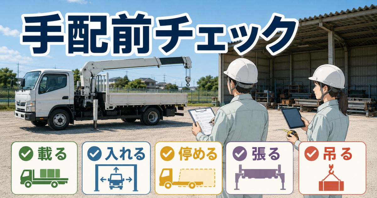 3tユニックは2tでは足りず4tでは大きい現場で検討しやすい中間候補であることを示す比較図解