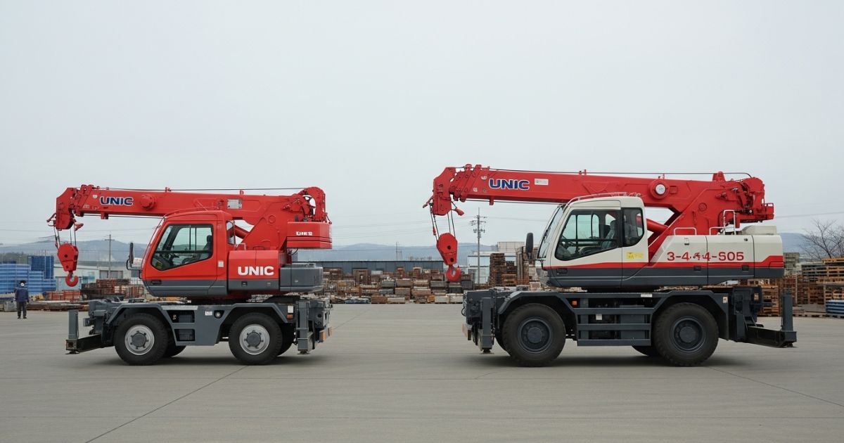 車両総重量やサイズの違いで普通免許の可否が変わるユニック車の例