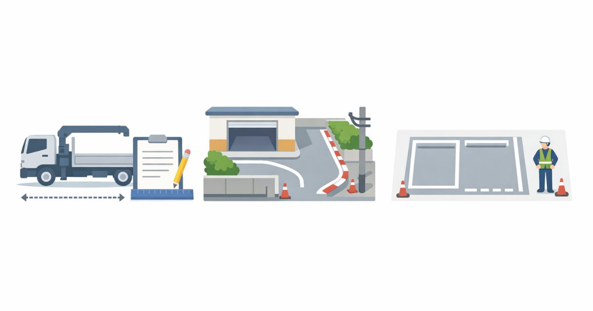 ユニック車の全長判断で確認する3つの軸を整理した図解