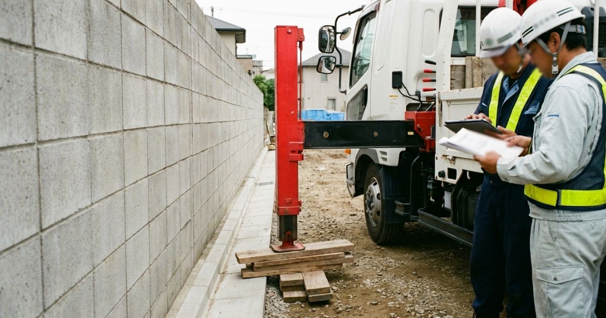 アウトリガー張り出し制限など条件が落ちる現場では性能表の最大値前提が崩れる例