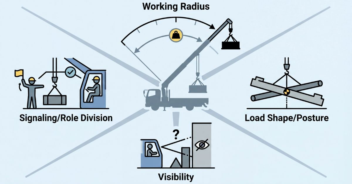 吊り作業の判断軸を整理した図