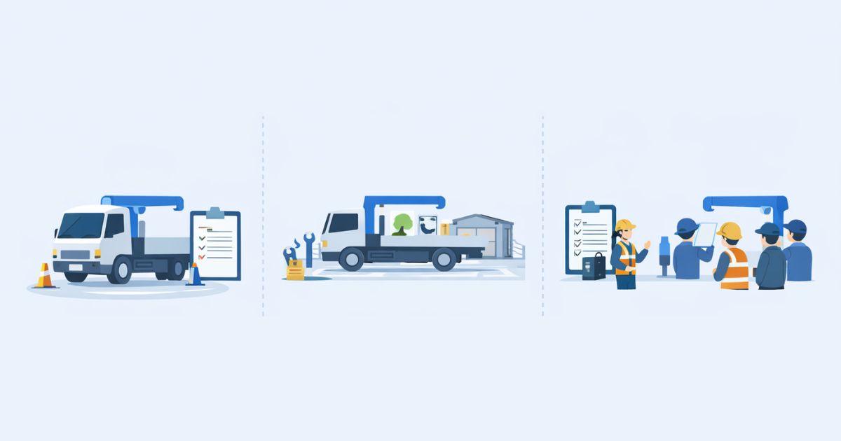 レンタル・購入保有・外注の考え方を比較した図解