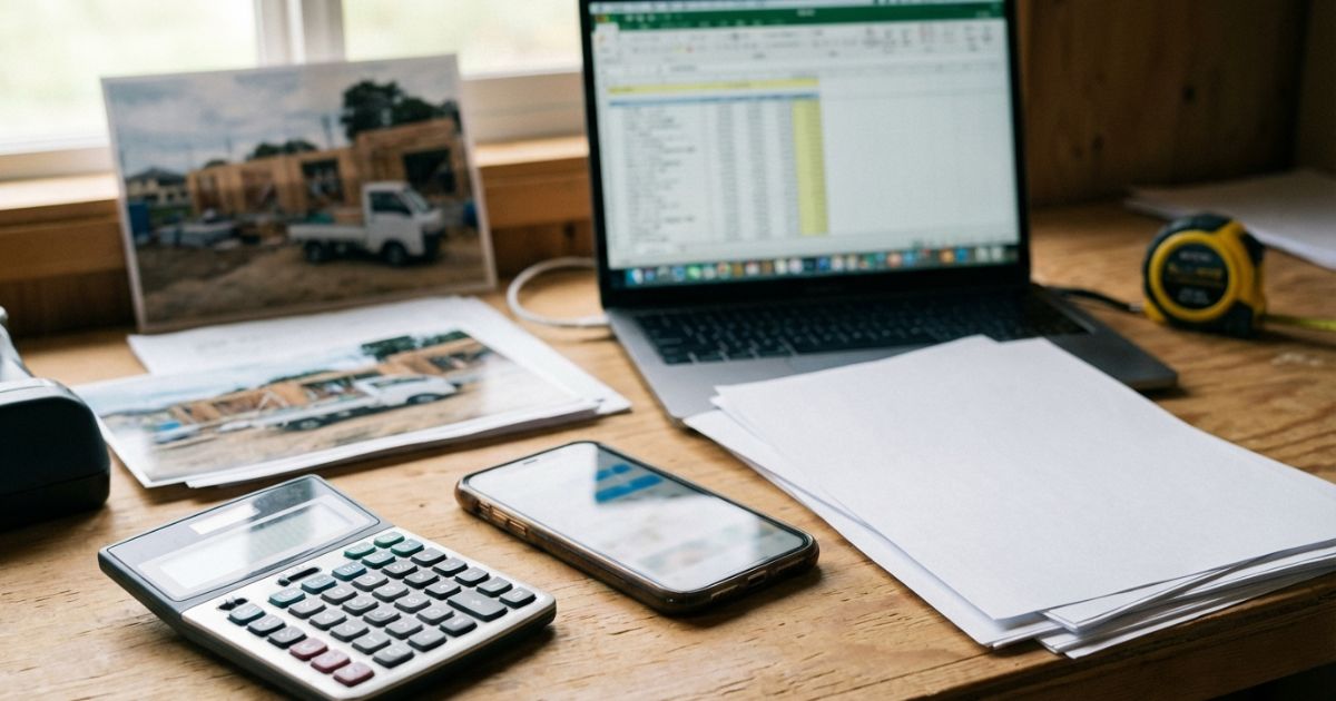 2tユニックの見積を比較検討している状況を表したイメージ写真