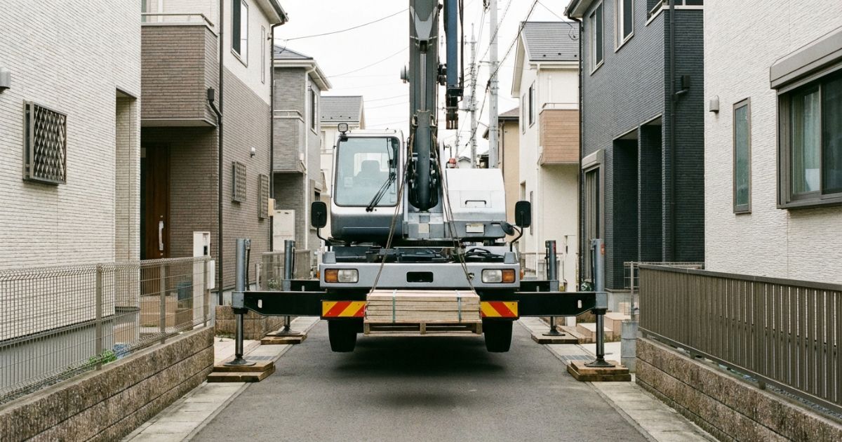 2tユニック初心者が作業前に判断を迷う現場のイメージ写真