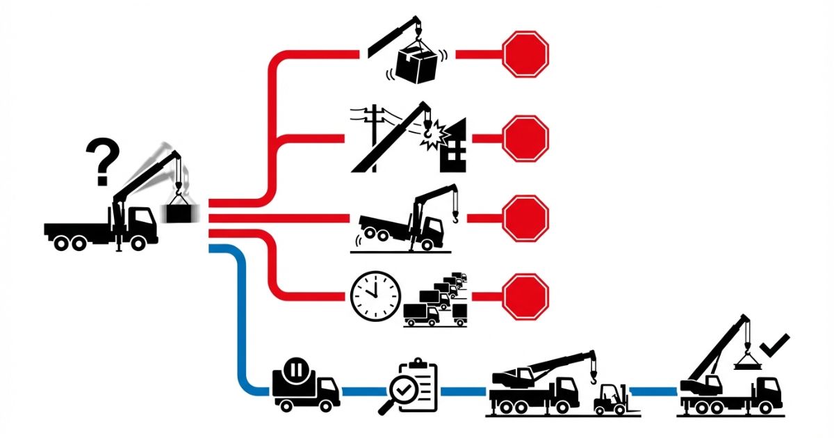誤った判断で進んだ場合のリスクと代替判断を示した分岐図解