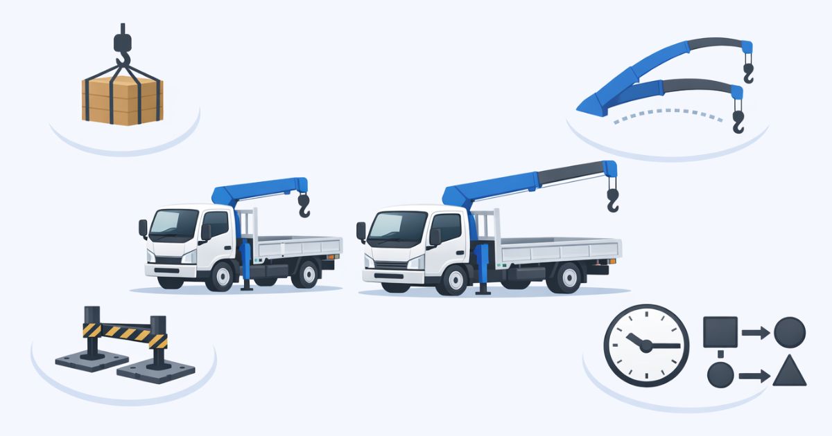 2tユニックと3tユニックを安全余裕で選ぶ判断軸の図解