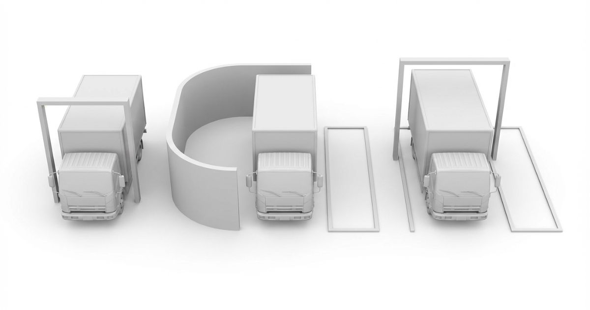 標準・ロング・ワイドの寸法差が進入路幅や曲がり角、駐車、高さ制限に影響する場面を示すイメージ