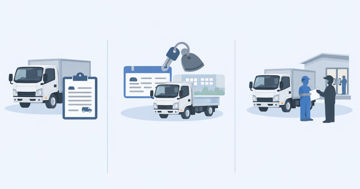 2トントラックの購入・レンタル・外注の違いを整理した図解