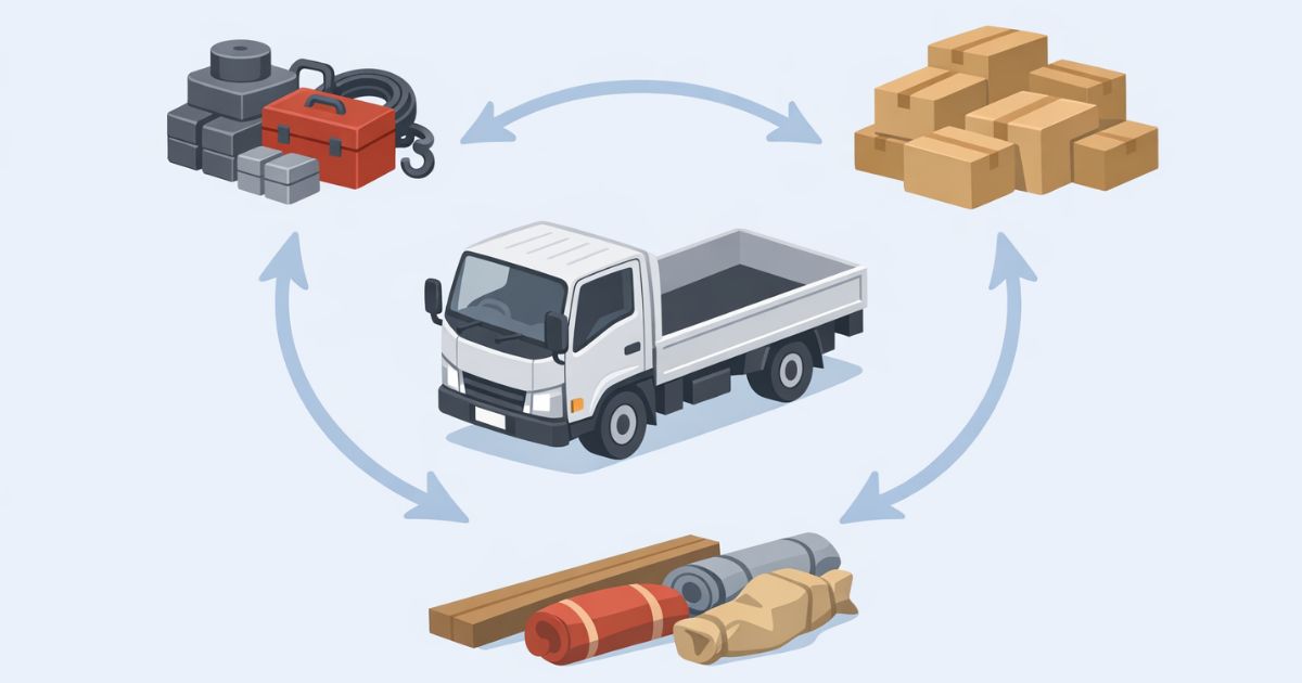 2トントラックの積載判断を重量・体積・形状で整理した図解