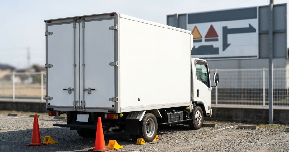 未経験の2トントラック運転で研修や安全確認を重視するイメージ