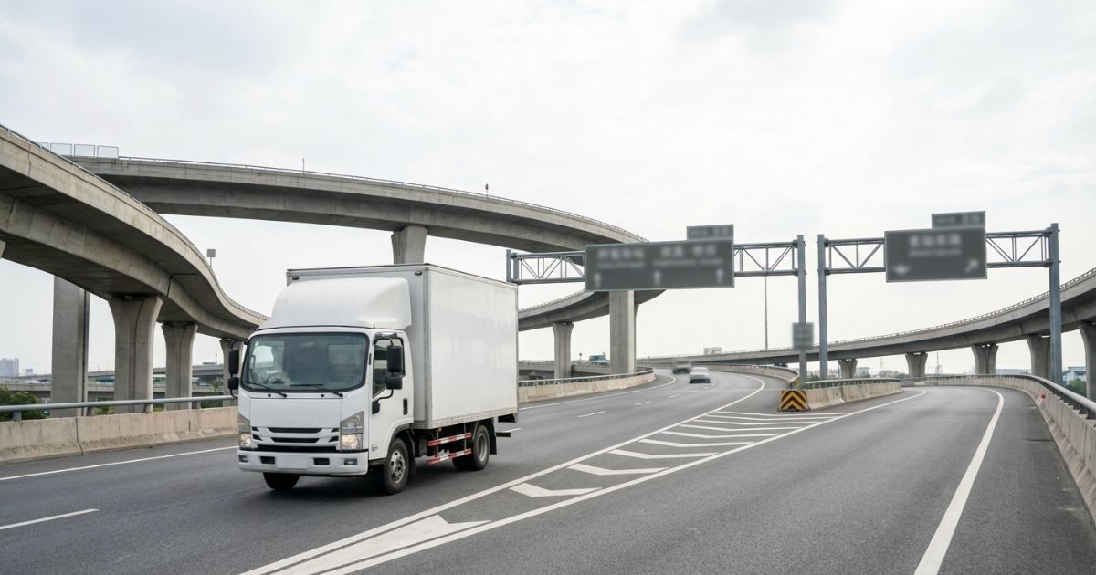 2トントラックで都市高速と一般高速を分けて考えるルート判断のイメージ