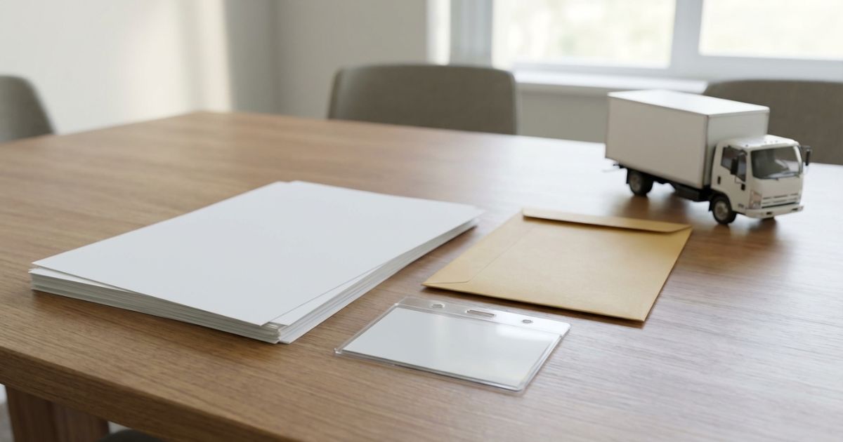 2トントラック求人の面談で条件通知書など書面確認を行うイメージ