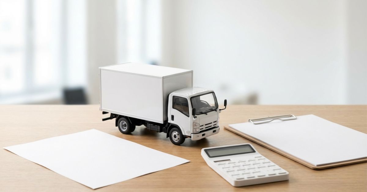 2トントラックの購入・レンタル・リースを月額以外の条件も含めて比較するイメージ