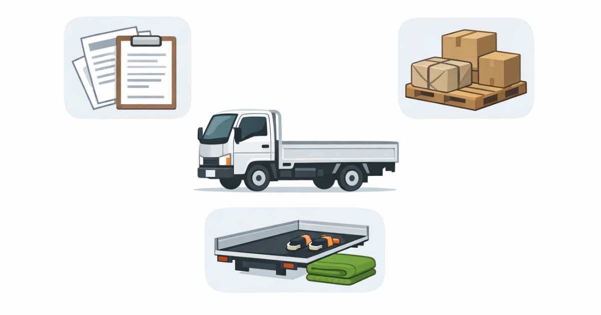 2トントラックの最大積載量を判断する基本軸を整理した図解