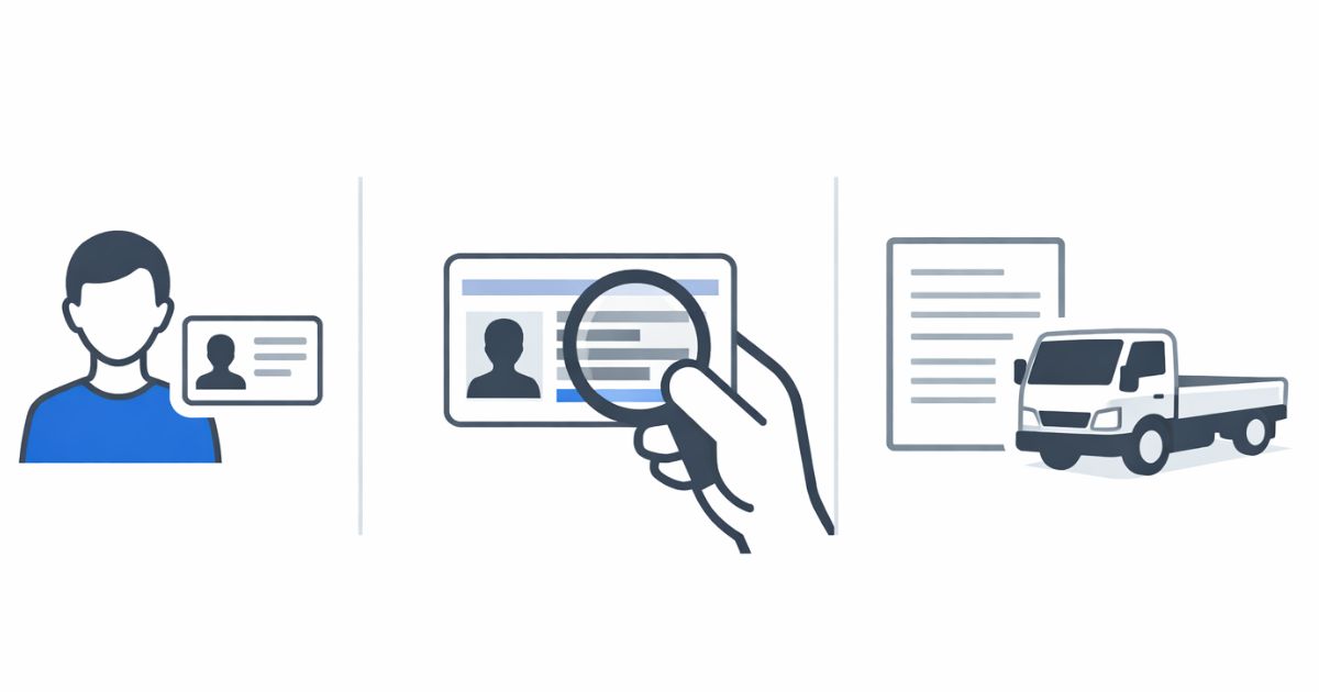 2トントラックの免許判断で確認する3つの軸を整理した図解