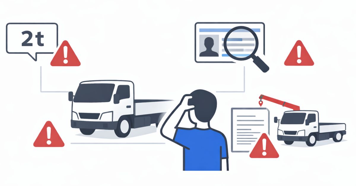 2トントラックの免許確認で起きやすい見落としを整理した図解
