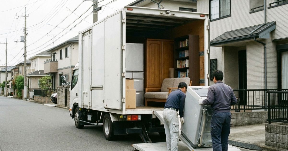 2トントラック引っ越しで大型家具や家電を先に積み込む順番のイメージ