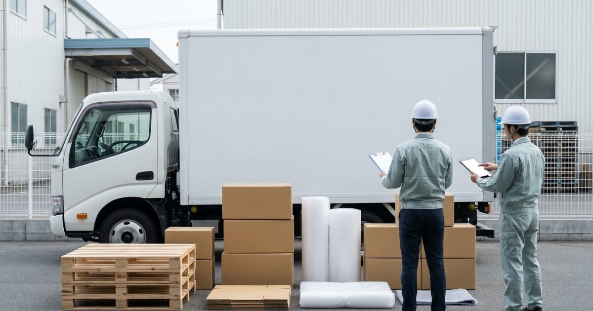 車検証の最大積載量を起点に荷物重量を積み上げて確認する手順イメージ