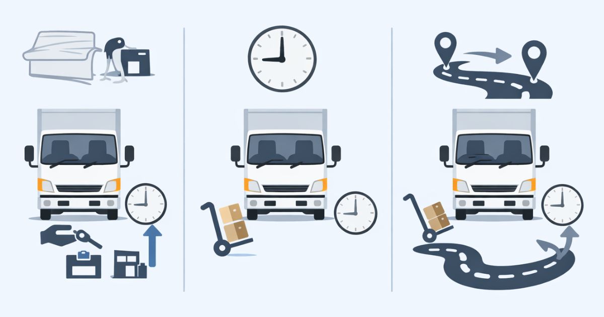 1日制・時間制・距離制の違いを整理した比較図