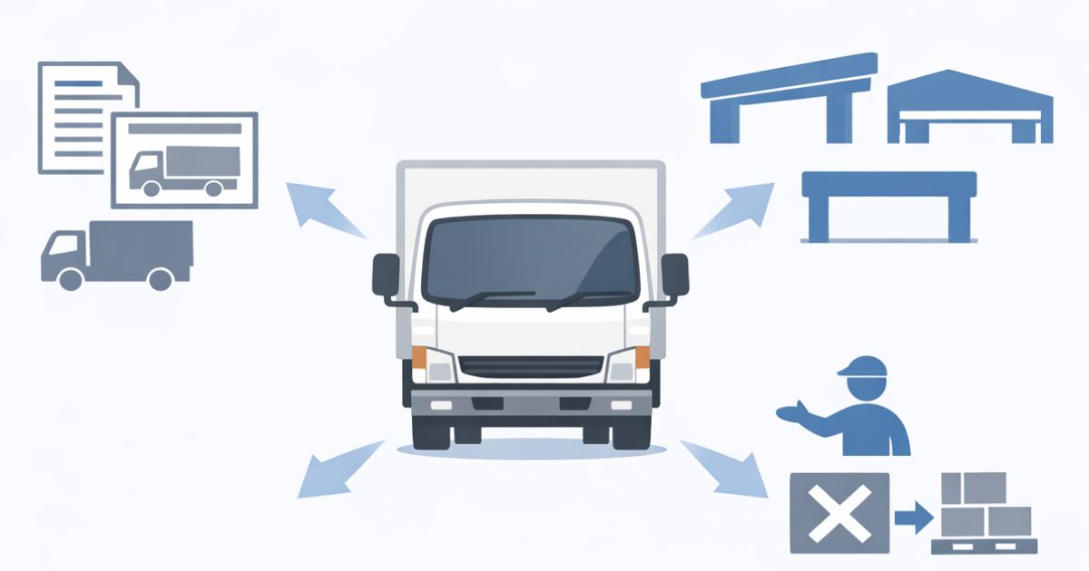 2トントラックの高さ判断を車両条件と現場条件と運用条件で整理した図解