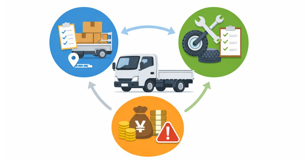 中古2トントラック選びの判断軸を整理した図解