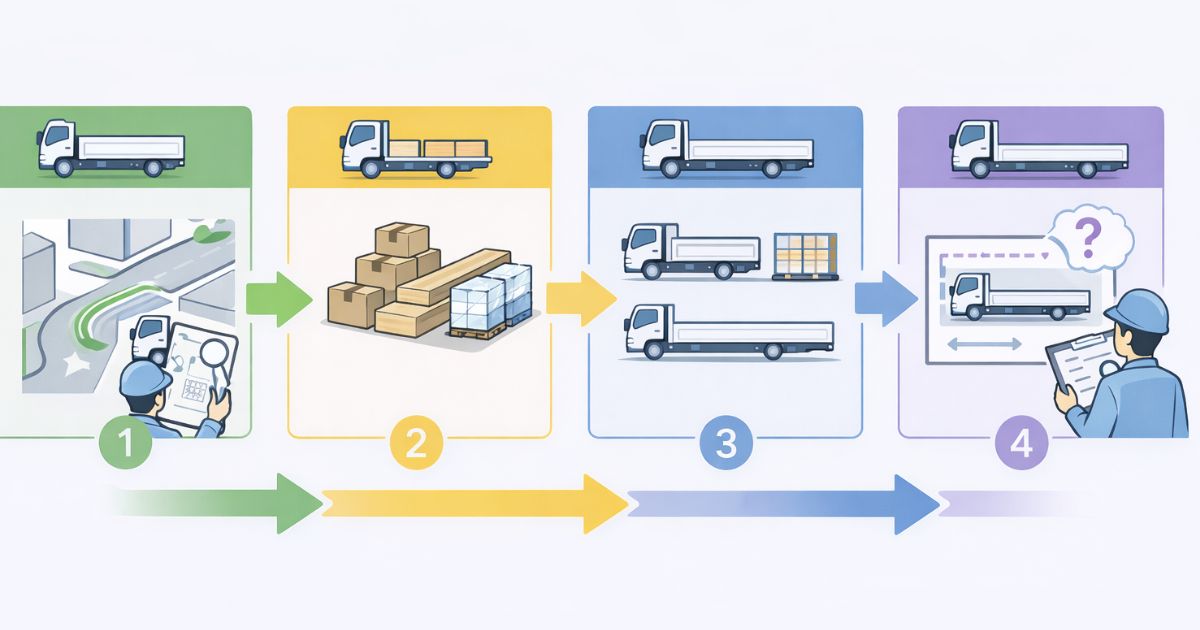 全長確認から最終判断までの流れを整理した図解