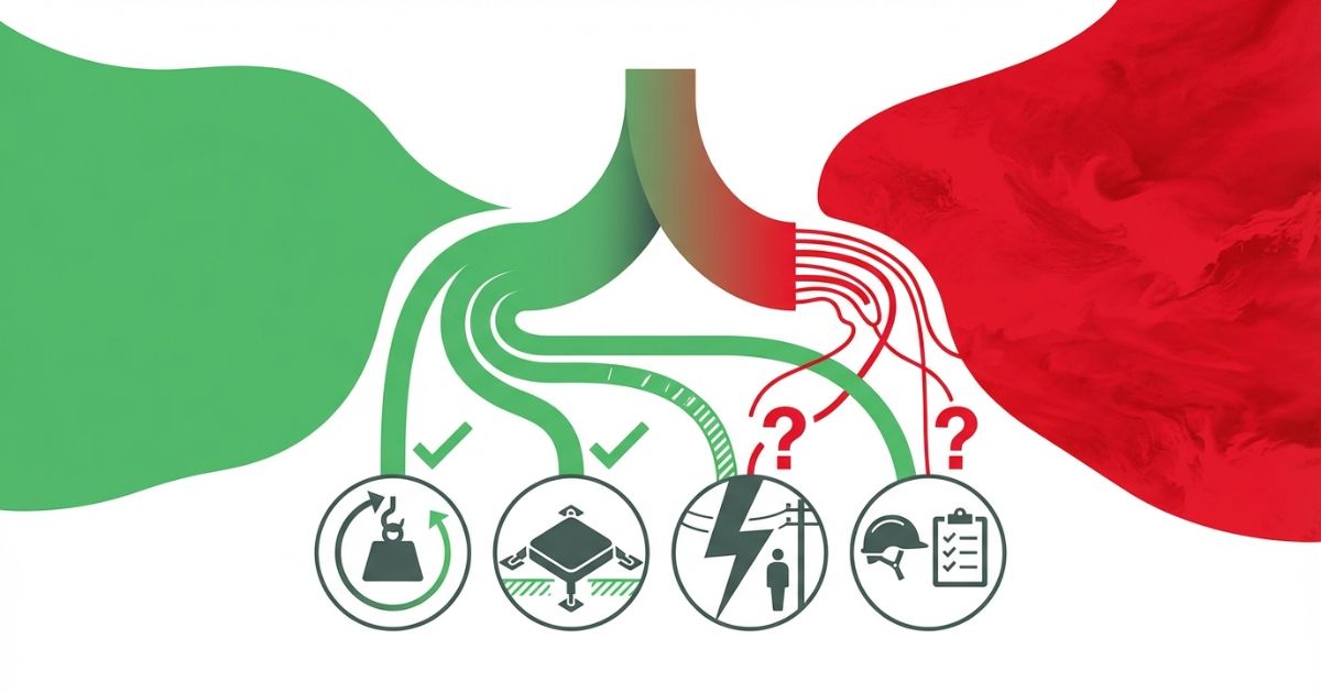 条件が整理できる現場は向く・条件が不明確な現場は向かない判断軸の図解