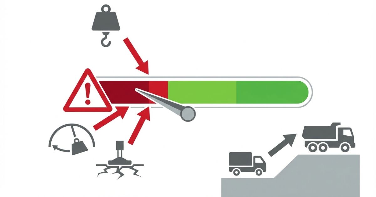 安全余裕が取れないなら2tユニックは不向きという判断ラインの図解