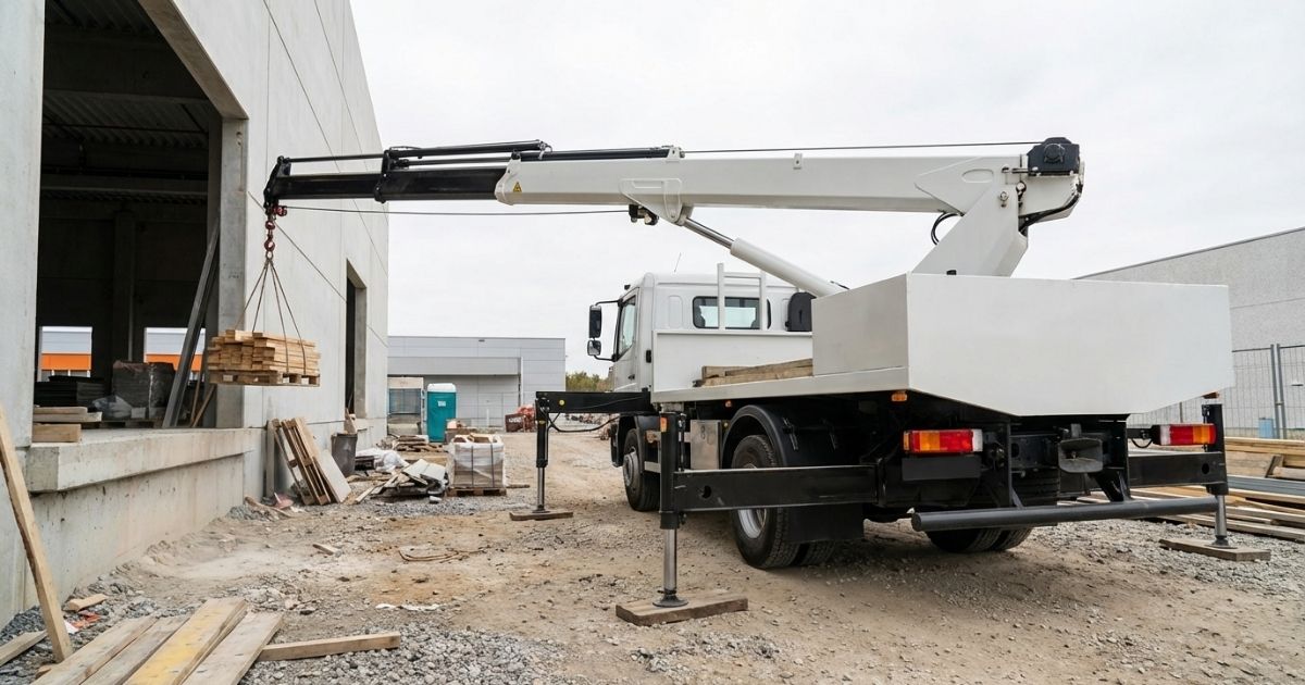 2tユニックで作業半径が足りず当日に段取りが止まる現場イメージ写真