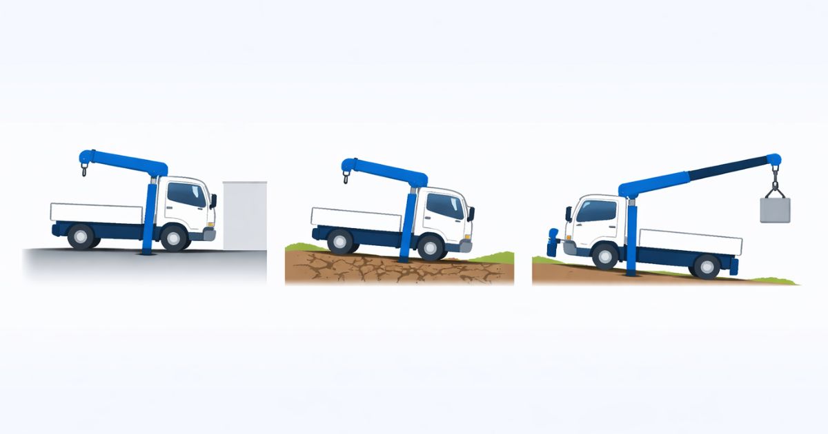 2tユニックのアウトリガー判断で起きやすい失敗パターンを整理した図解