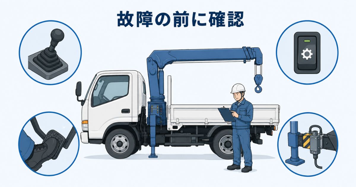 2tユニックのPTOが入らないときに故障と決めつける前に条件を確認する図解