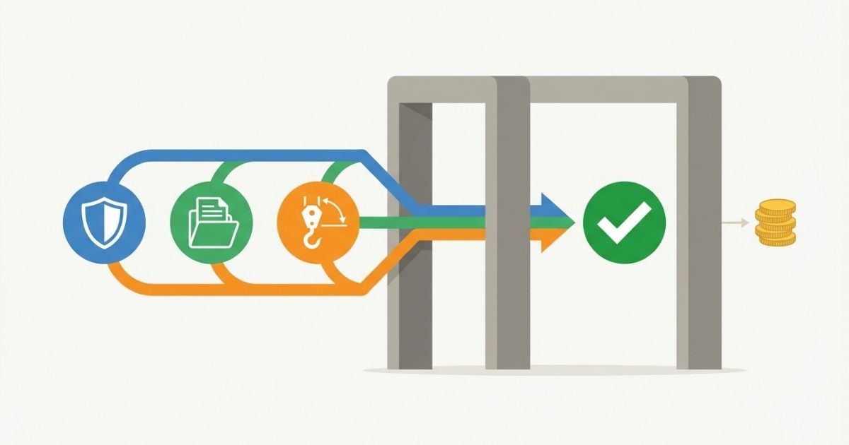 中古2tユニックは安全・書類適合・用途適合が揃ってから買う判断軸の図解