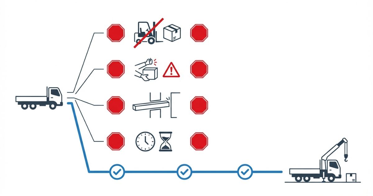 通常2tで止まりやすい失敗例と2tユニックで回避できる流れの図解