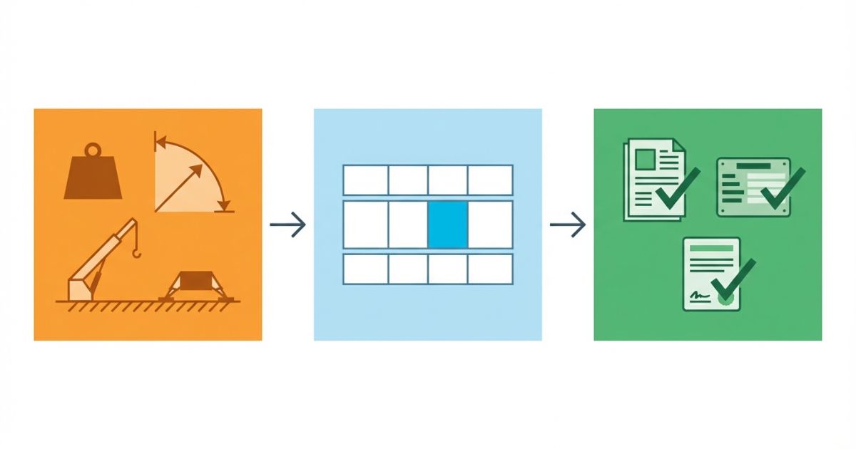 3tユニックの性能表は現場条件を当て込み、一次情報で前提一致を確定して成立可否を判断する流れ