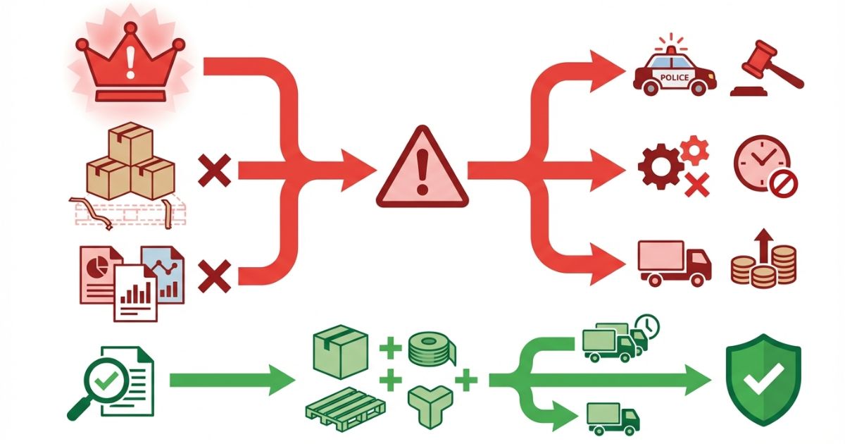 思い込みや重量定義の漏れで過積載になる失敗分岐と分割で回避する流れの図解