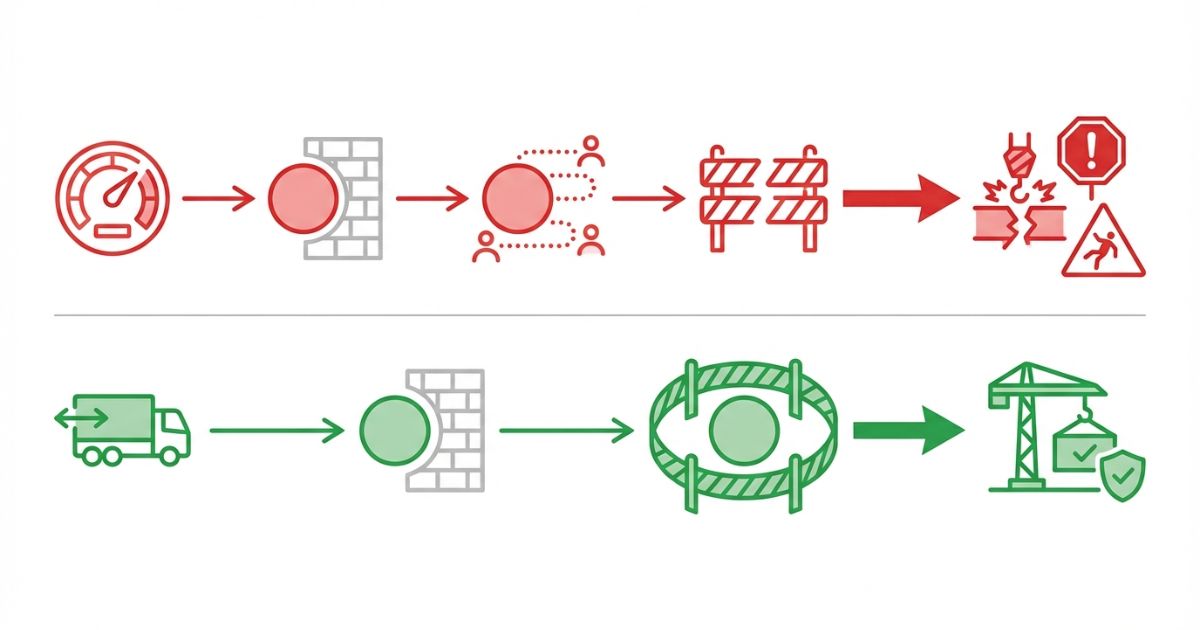 旋回半径の目安だけで判断して接触や動線リスクが出る失敗分岐と回避策の図解