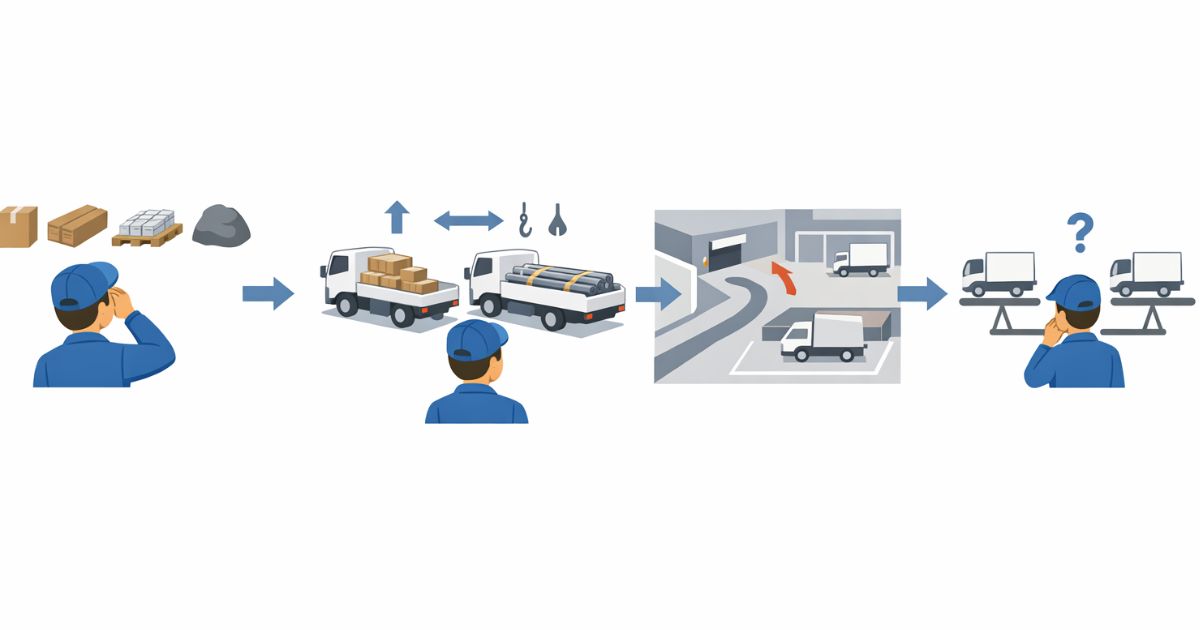 2トントラックと3トントラックを選ぶ前の確認順を整理した図解