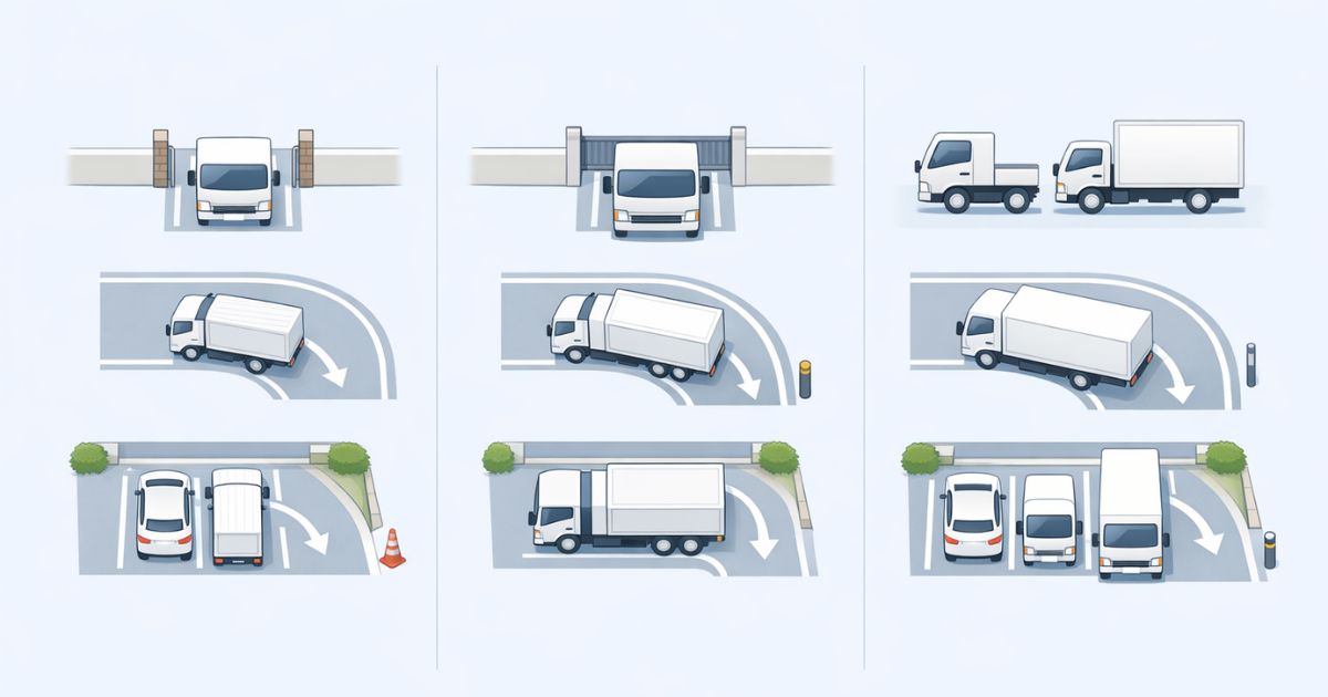 3トントラックの標準幅とワイド仕様、サイズ変更判断を比較した図解