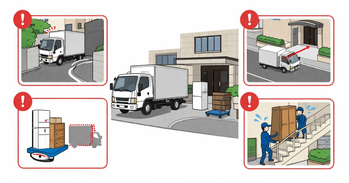 3トントラック引っ越しで見落としやすい失敗リスクを整理した図解