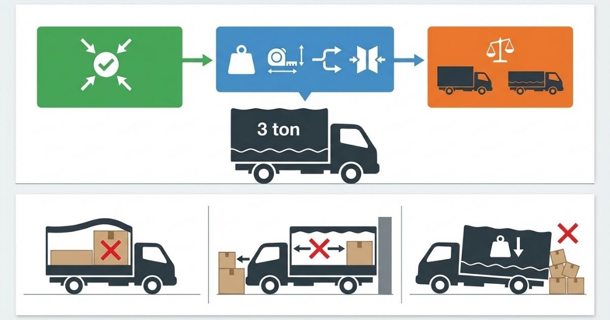 幌車で起きやすい高さ不足・動線不足・積載想定違いの失敗例図解