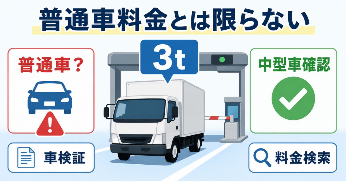 3トントラックの高速料金｜料金区分の考え方とETC利用時の注意点