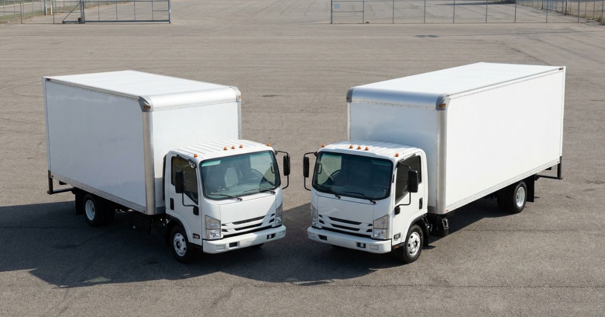 3トントラックの標準ボディとロングボディの長さ差が分かるイメージ