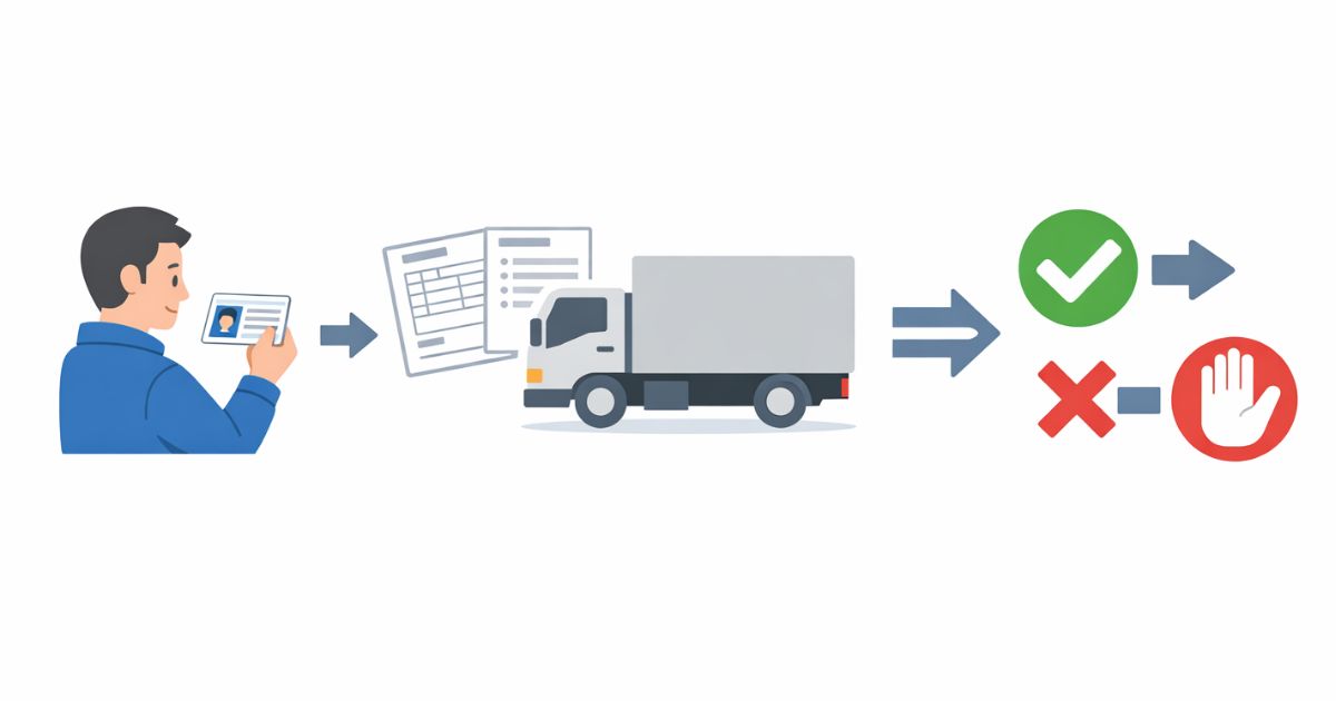 3トントラックの免許可否を判断する基準を整理した図解