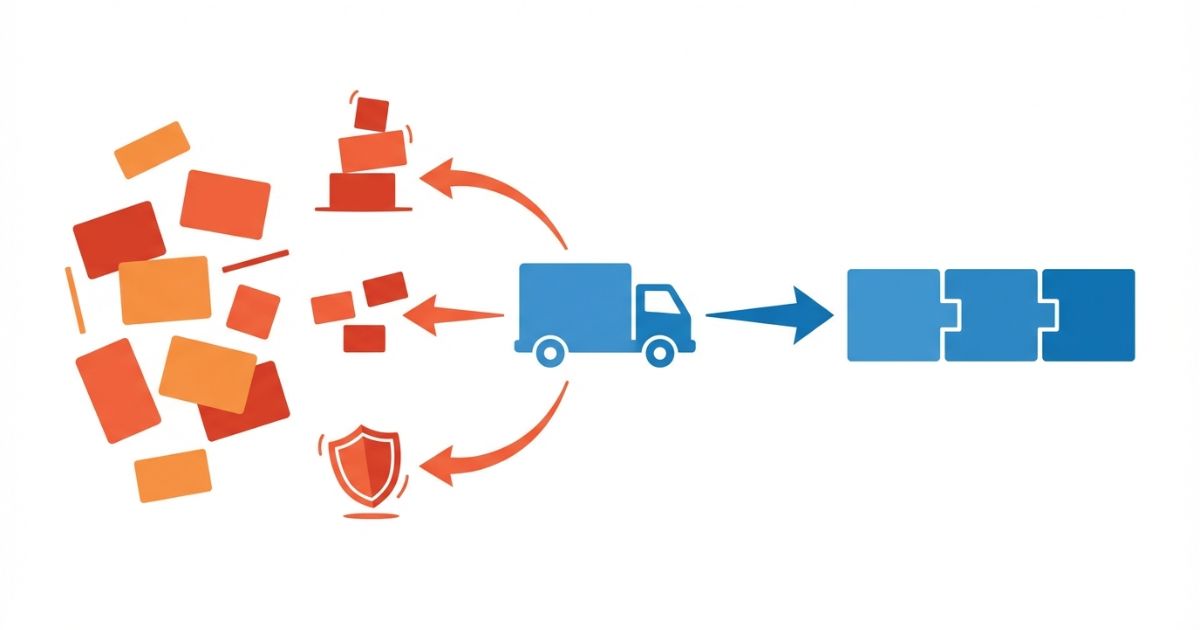 架装や諸費用や保証条件で見積比較が崩れるリスクを示した図解