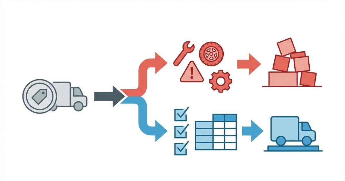 本体価格だけで決めて失敗する分岐と条件を揃えて回避する流れの図解