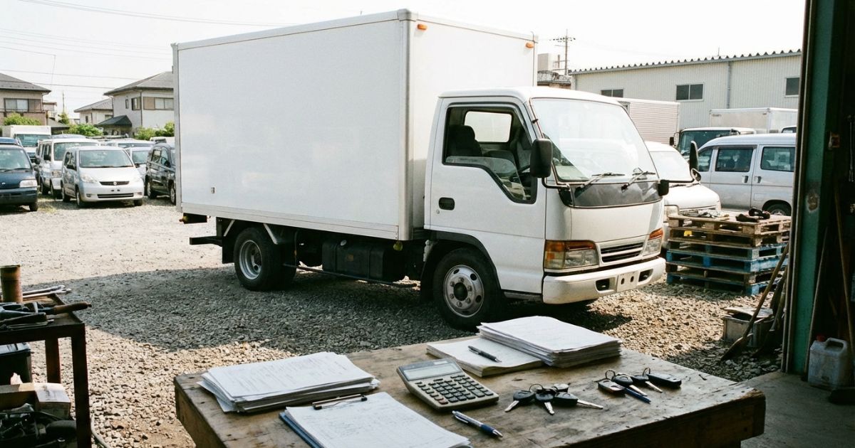 3トントラックの導入を比較検討している現場イメージ（新車・中古・レンタル）