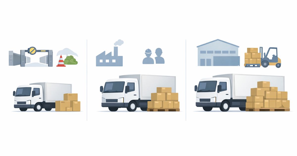 2t・3t・4tトラックの選び分けを条件別に見比べる比較図