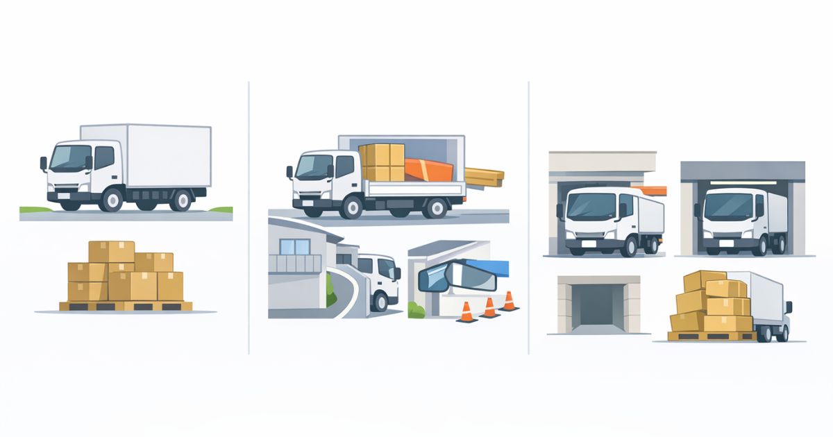 3トントラックが成立しやすい条件と厳しい条件を比較した図解