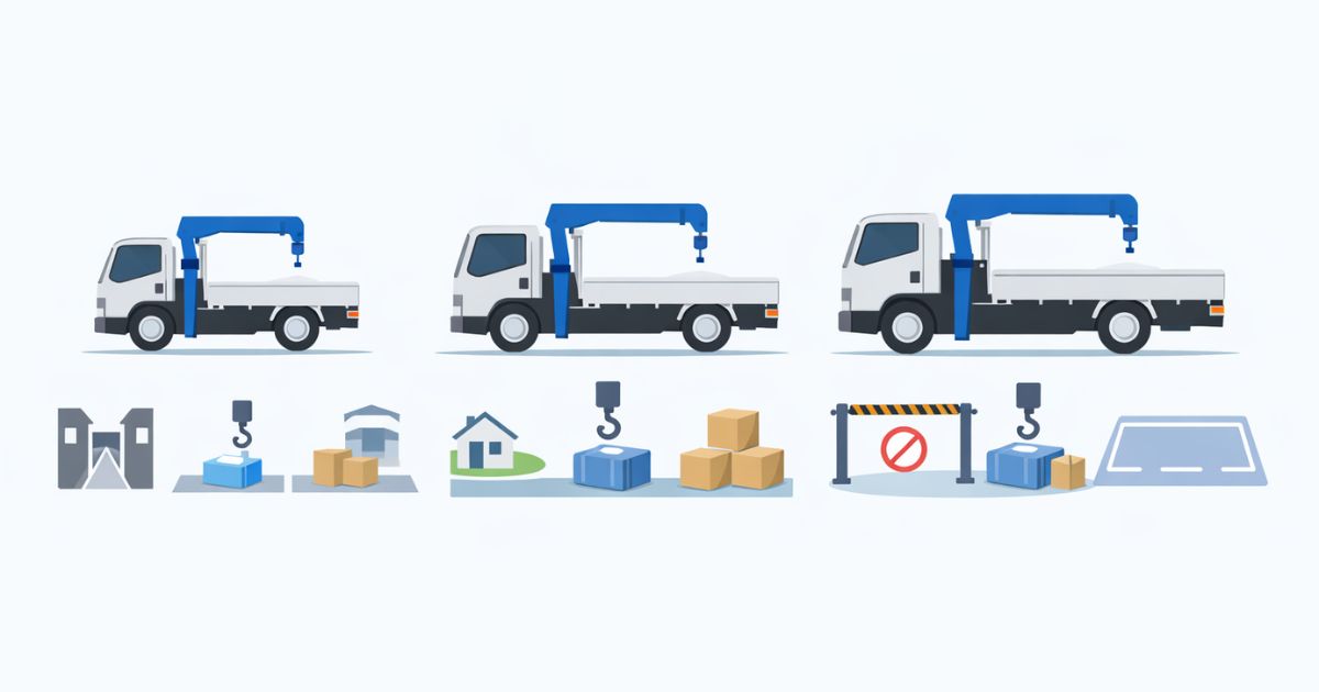 2t・3t・4tユニックの違いを比較して示す図解