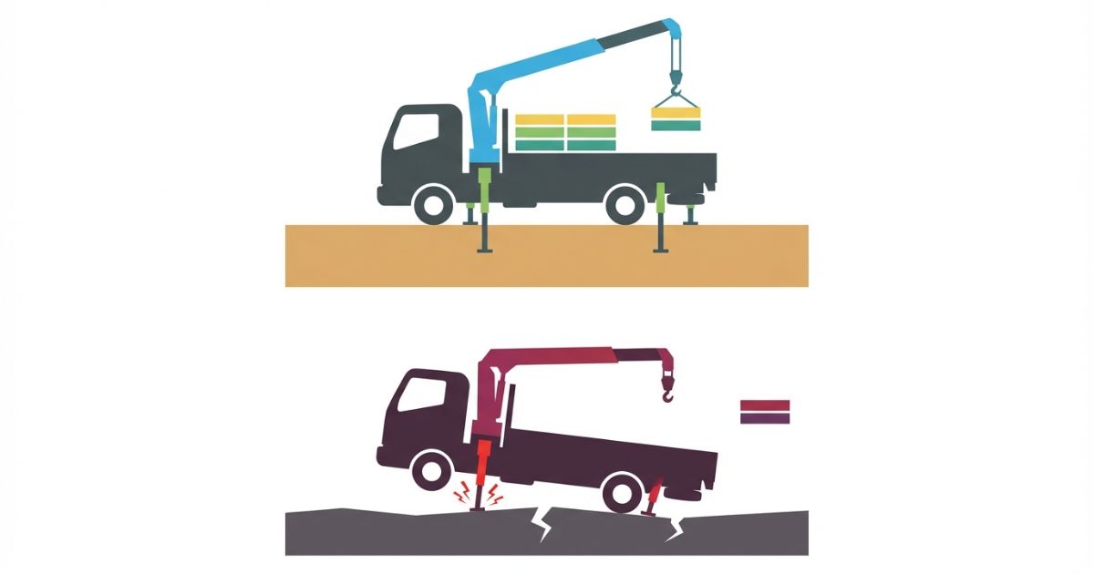 3tユニック車が向かない条件と失敗分岐を示した図解